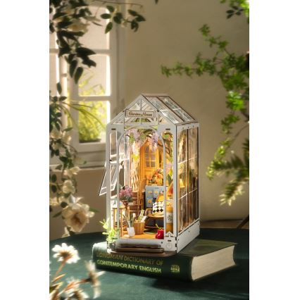 RoboTime - Светодиодная подставка для книг Садовый дом 3D-головоломка 2xAAA