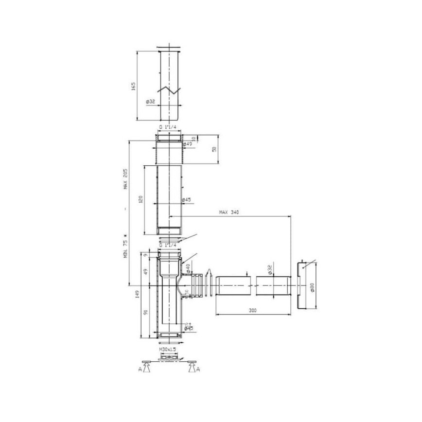 Roca A506403110 - Круглый сифон для раковины ROCA, полированный хром