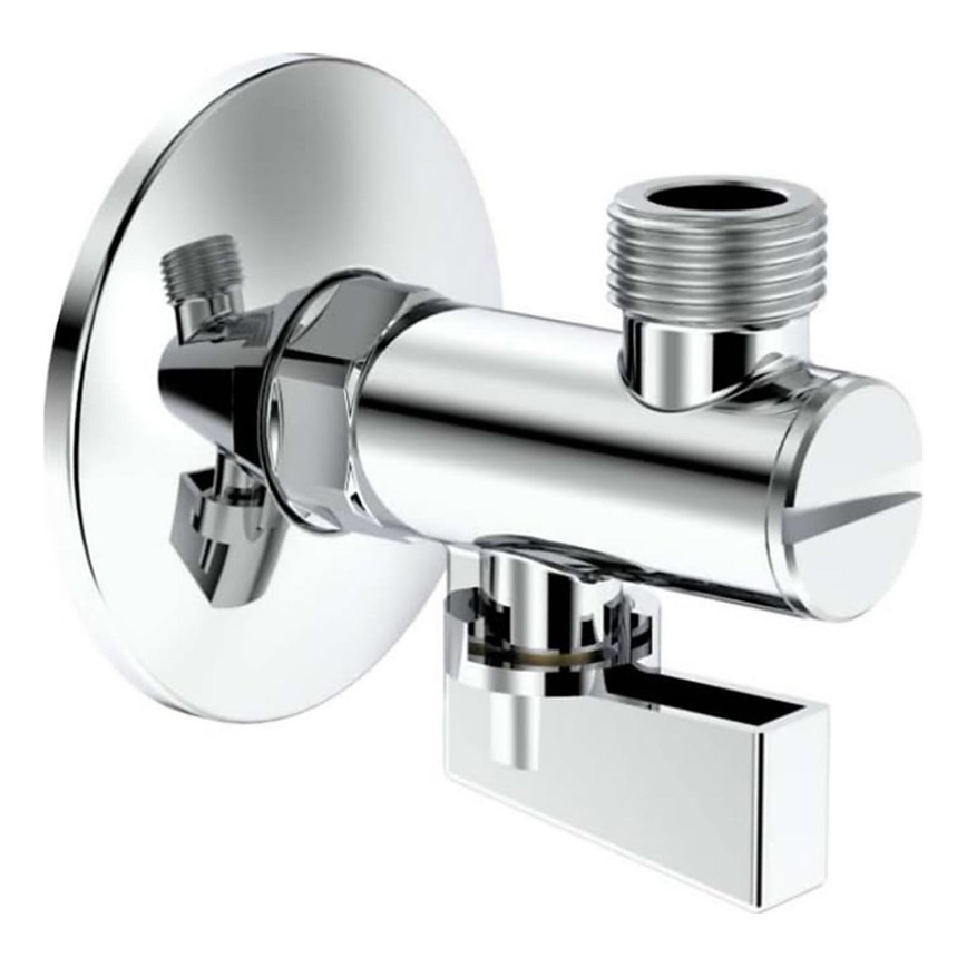 Roca A525168200 - Угловой запорный вентиль AQUA, полированный хром