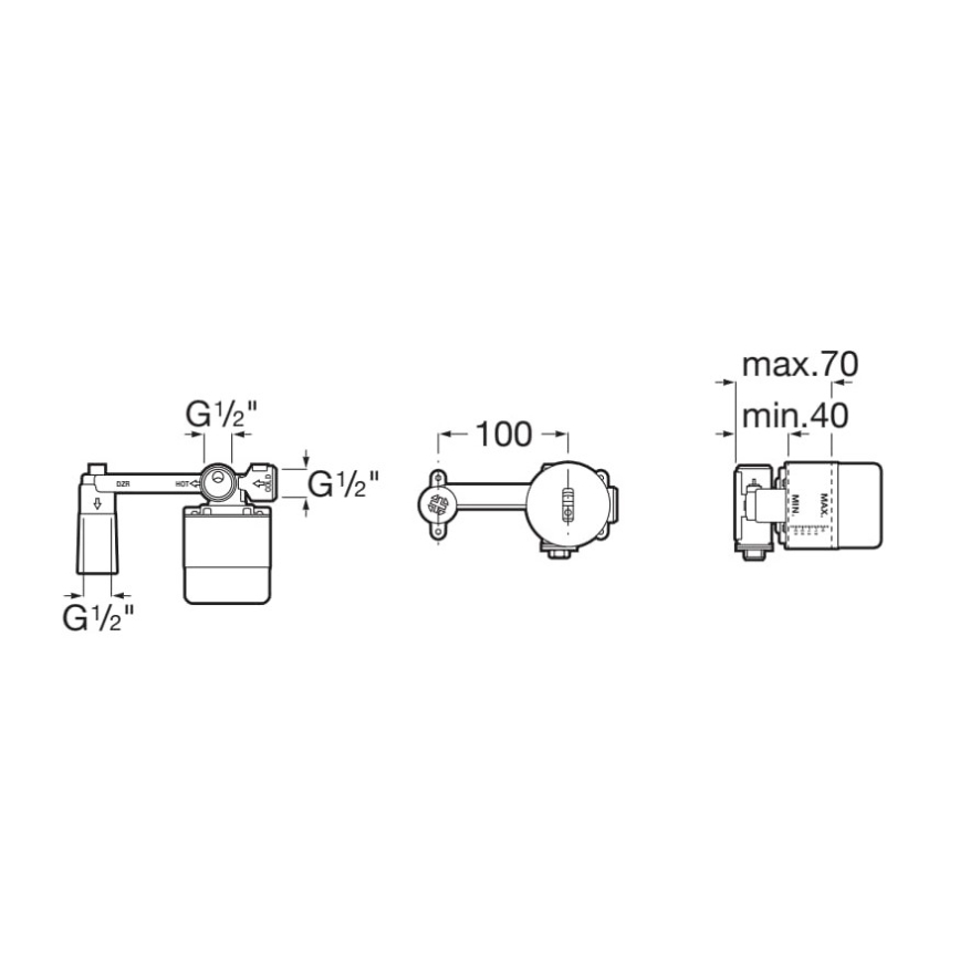 Roca A525220603 - Монтажний корпус для вбудованих змішувачів