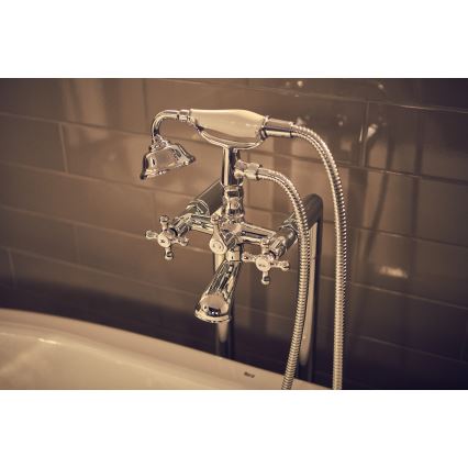 Roca A5A014BC00 - Комплект для ванны со смесителем CARMEN, полированный хром