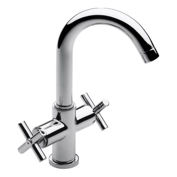 Roca A5A3043C00 - Змішувач для умивальника + відведення з перепадом LOFT 27 см глянцевий хром