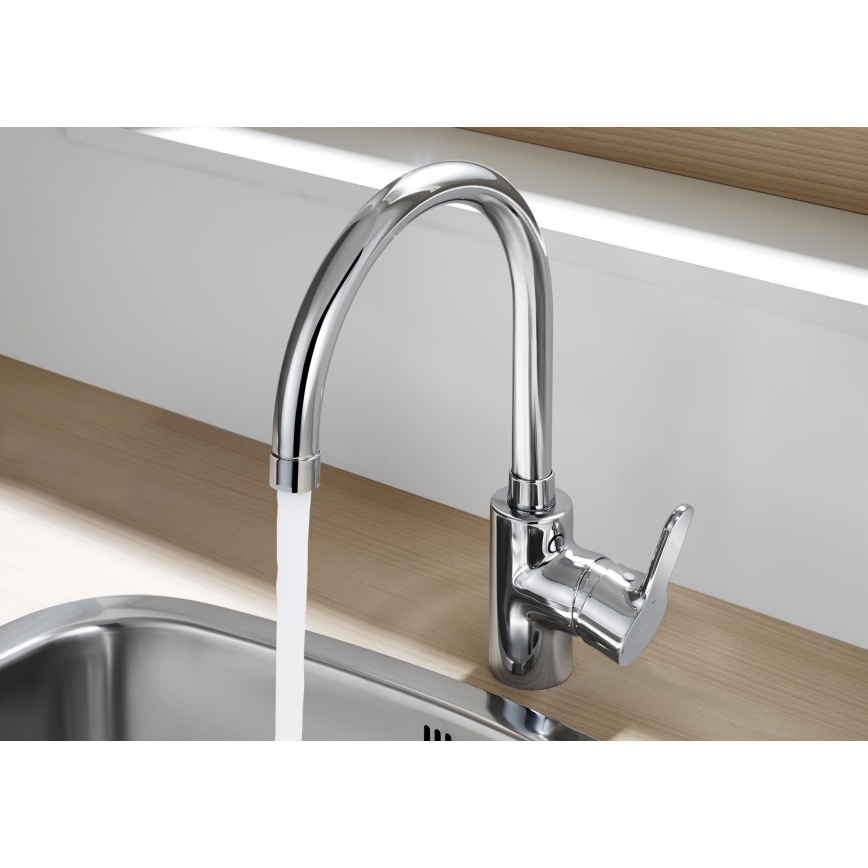 Roca A5A8409C00 - Смеситель для мойки L20 32,5 см блестящий хром