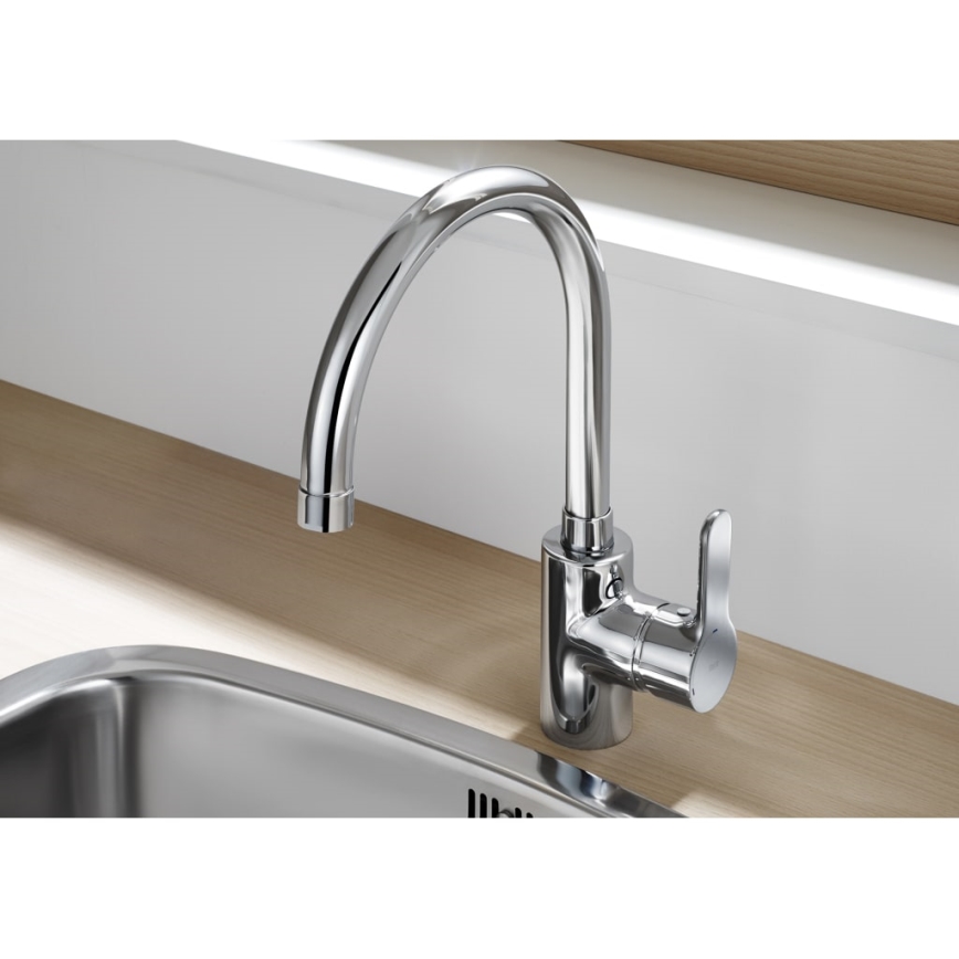 Roca A5A8409C00 - Смеситель для мойки L20 32,5 см блестящий хром