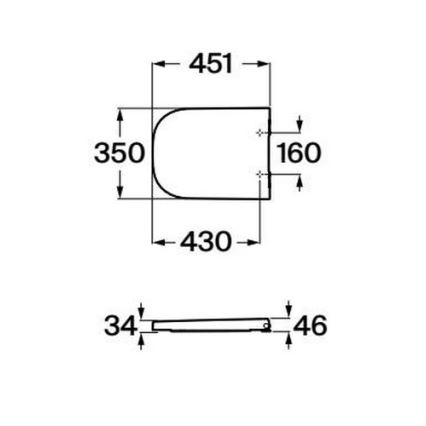 Roca A80147200B - сидіння для унітазу SoftClose GAP supralit/біле