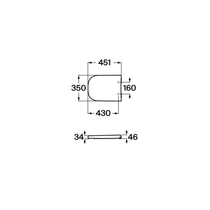 Roca A80147200B - Унитазное сиденье SoftClose GAP супралит/белое