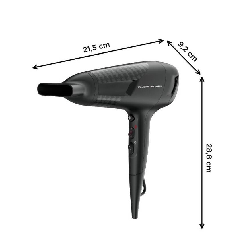 Rowenta - Фен KARL LAGERFELD STUDIO DRY 2100W/230V черный