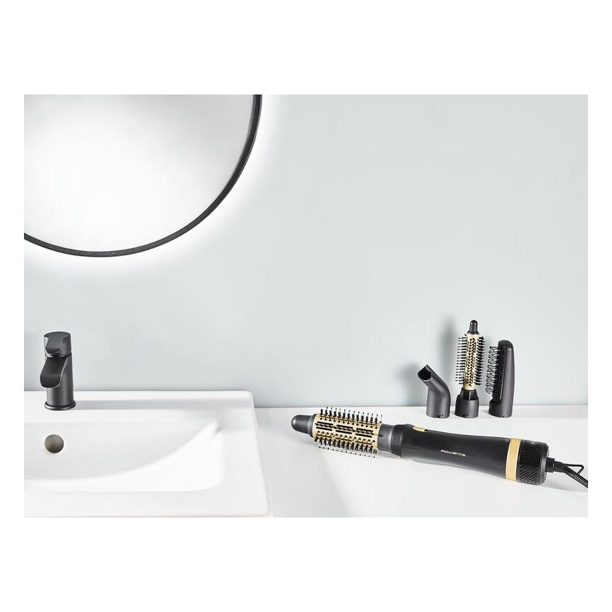 Rowenta - Фен-щітка EXPRESS STYLE 800 Вт/230 В чорний/золотий