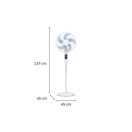 Rowenta - Напольный вентилятор TURBO SILENCE 55W/230V 147 см белый + дистанционное управление