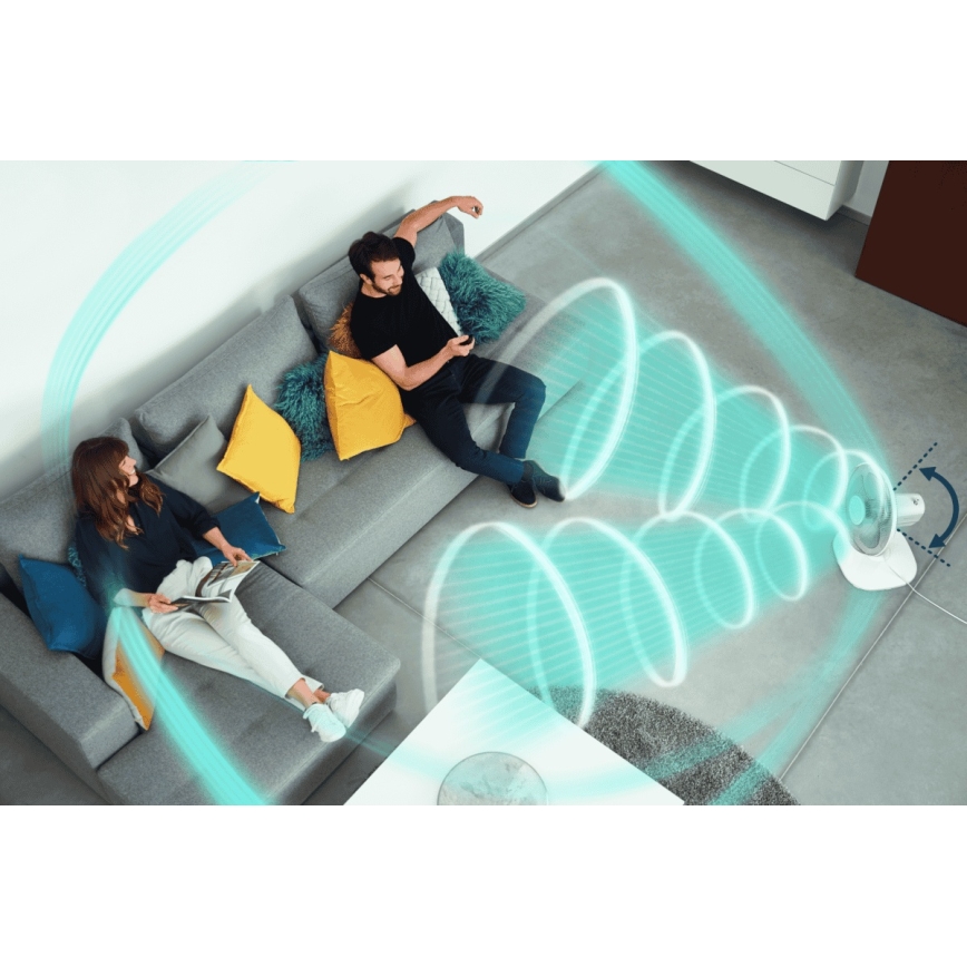 Rowenta - Настольный вентилятор ESSENTIAL 28 Вт/230 В, диаметр 25 см, белый