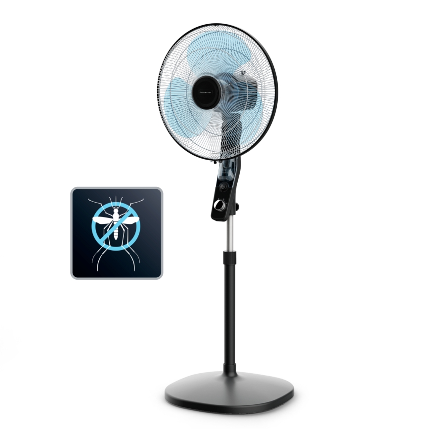 Rowenta - Підлоговий вентилятор з відлякувачем комарів ESSENTIAL+ 60W/230V 130 см, чорний
