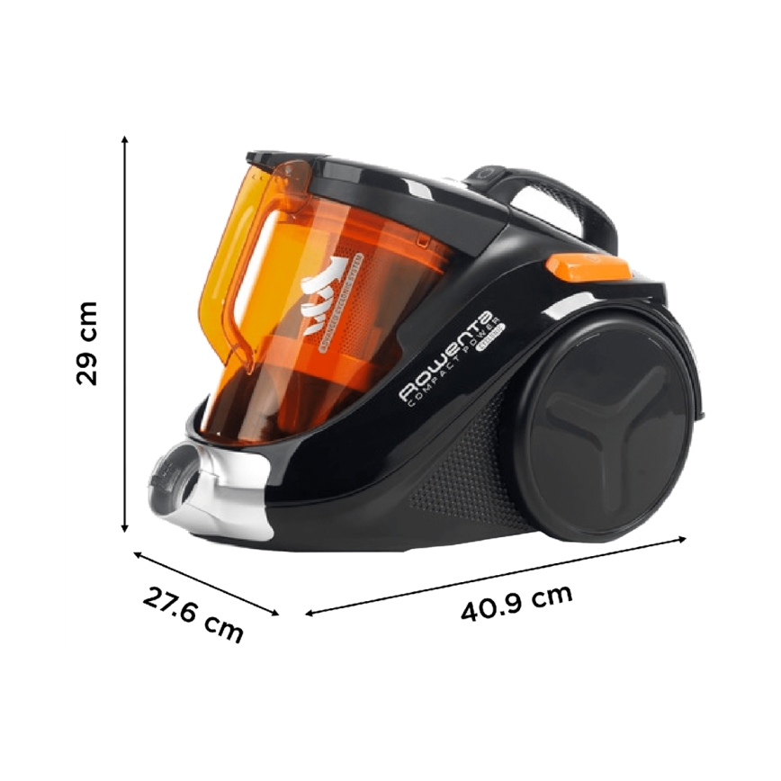 Rowenta - Пилосос без мішка COMPACT POWER 1,5л 750W/230V чорний/помаранчевий