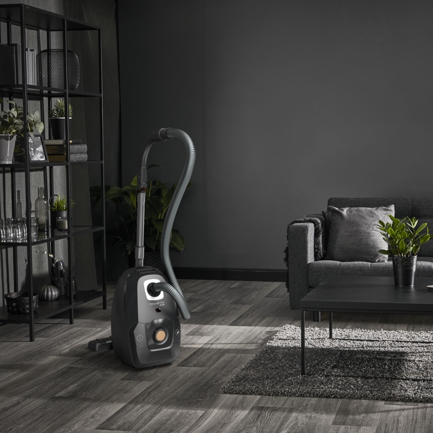 Rowenta - Пилосос з мішком для збору пилу GREEN FORCE EFFITECH ECO TOTAL CLEAN 400W/230V чорний