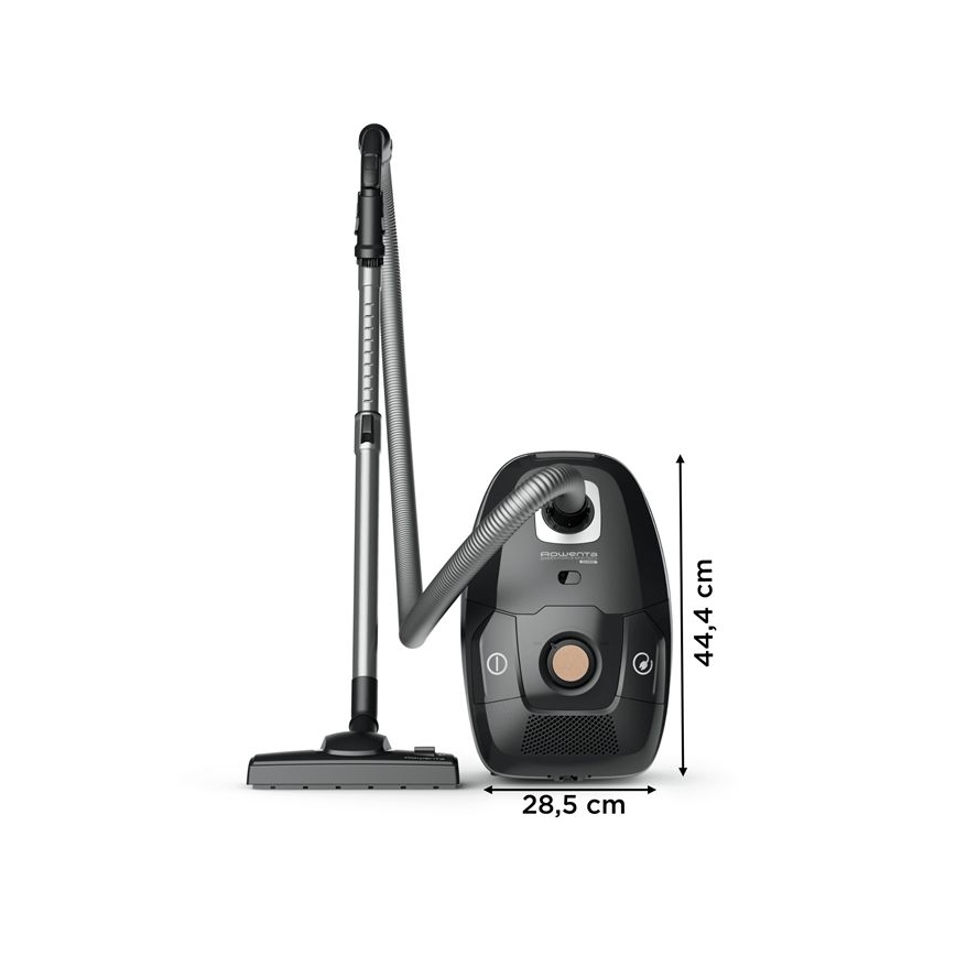 Rowenta - Пилосос з мішком для збору пилу GREEN FORCE EFFITECH ECO TOTAL CLEAN 400W/230V чорний