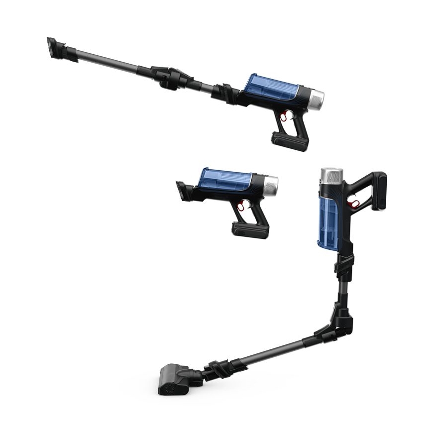 Rowenta - Пылесос без мешка со шваброй X-FORCE FLEX ANIMAL AQUA AUTO 4в1 250W/25,2V 2500 mAh черный/синий