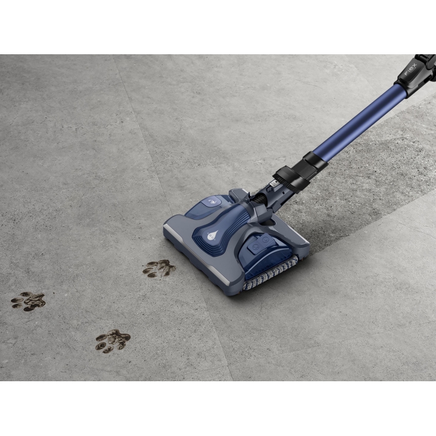 Rowenta - Стрижневий пилосос зі шваброю X-FORCE FLEX ANIMAL AQUA AUTO 3в1 480W/32,4V 2500 mAh синій