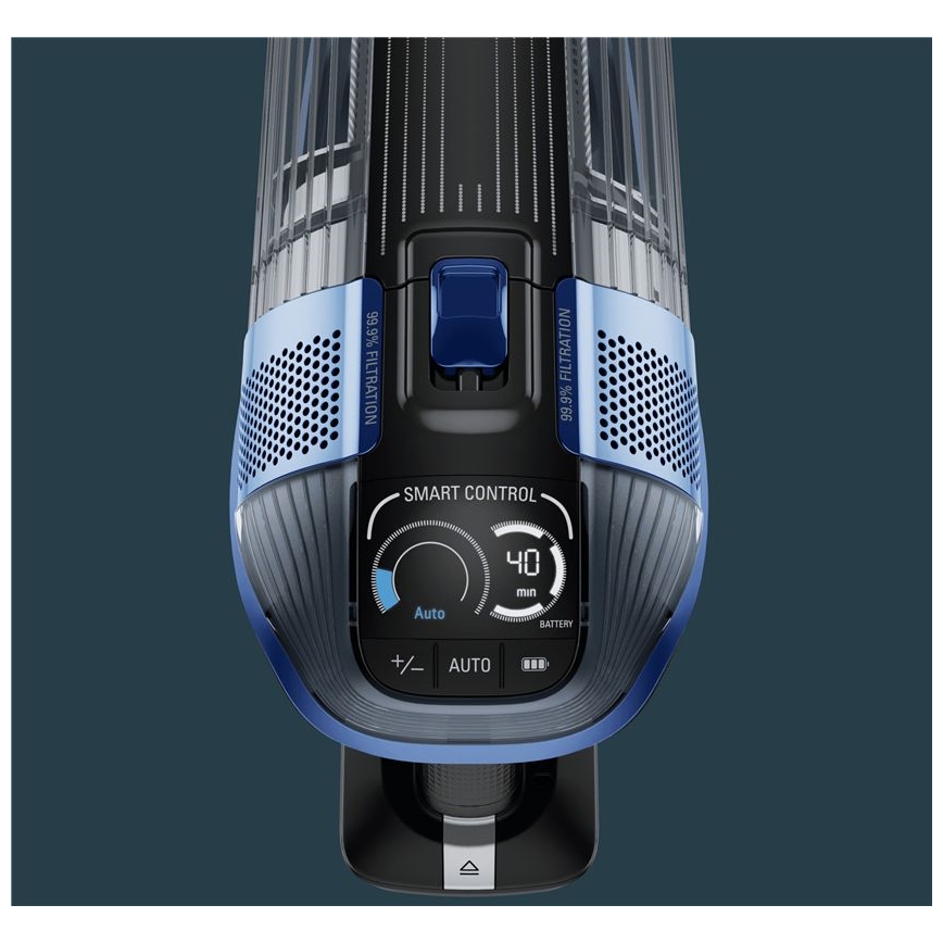 Rowenta - Стрижневий пилосос зі шваброю X-FORCE FLEX ANIMAL AQUA AUTO 3в1 480W/32,4V 2500 mAh синій