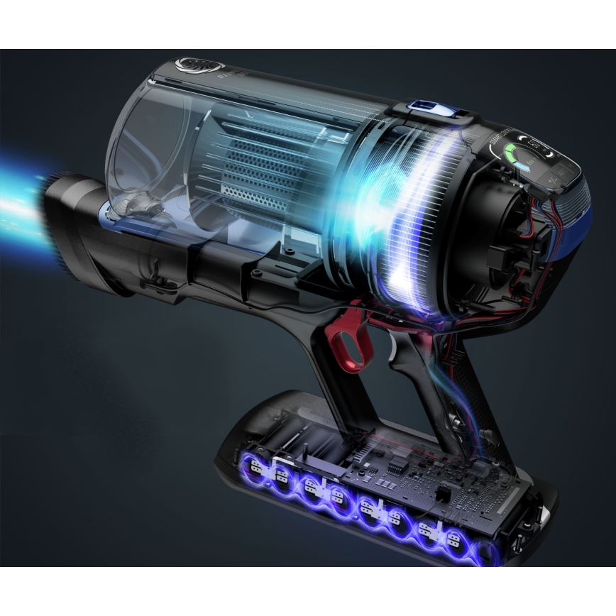Rowenta - Стрижневий пилосос зі шваброю X-FORCE FLEX ANIMAL AQUA AUTO 3в1 480W/32,4V 2500 mAh синій