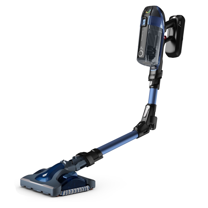 Rowenta - Стрижневий пилосос зі шваброю X-FORCE FLEX ANIMAL AQUA AUTO 3в1 480W/32,4V 2500 mAh синій