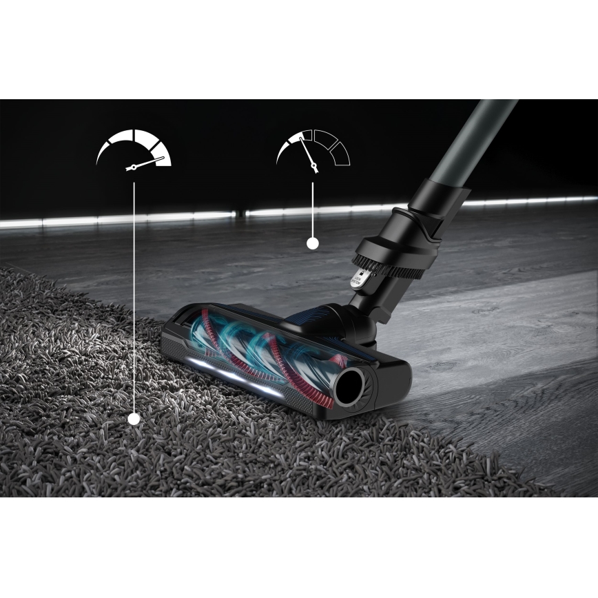 Rowenta - Стрижневий пилосос зі шваброю X-FORCE FLEX ANIMAL AQUA AUTO 4в1 250W/25,2V 2500 mAh чорний/синій