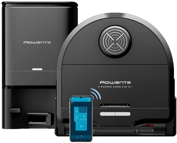 Rowenta - Умный робот-пылесос со шваброй X-PLORER S240+ AI Animal & Allergy Wi-Fi 5200 mAh