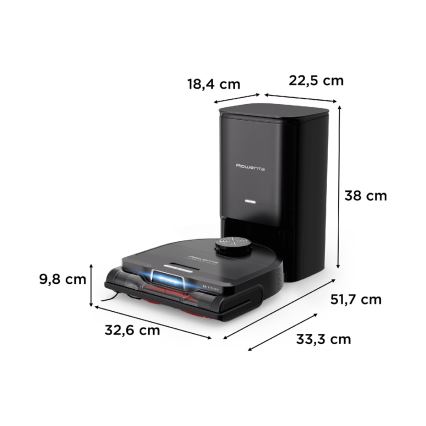 Rowenta - Умный робот-пылесос со шваброй X-PLORER S240+ AI Animal & Allergy Wi-Fi 5200 mAh