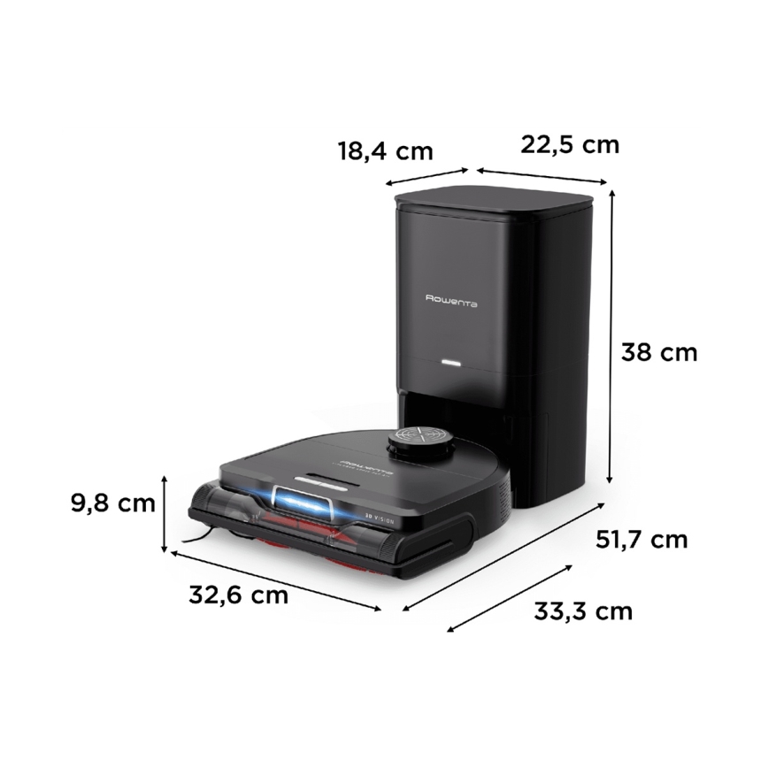 Rowenta - Умный робот-пылесос со шваброй X-PLORER S240+ AI Animal & Allergy Wi-Fi 5200 mAh