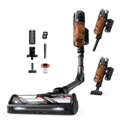 Rowenta - Вертикальний пилосос 2-в-1 X-FORCE FLEX 380W/25,2V чорний 2000 mAh