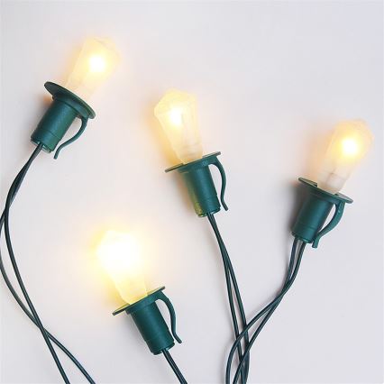 Рождественская гирлянда 7,7 м LANTERN 12xE10/230V белая Сделано в Европе
