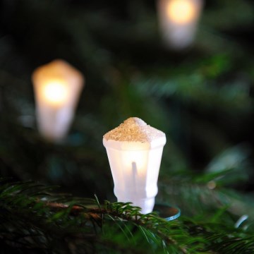 Рождественская гирлянда 7,7 м LANTERN 12xE10/230V белая Сделано в Европе