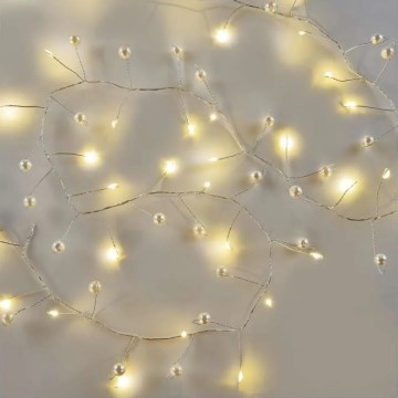 Рождественская LED-гирлянда, 40 светодиодов, питание от 3×AA, длина 1,5 м, тёплый белый свет