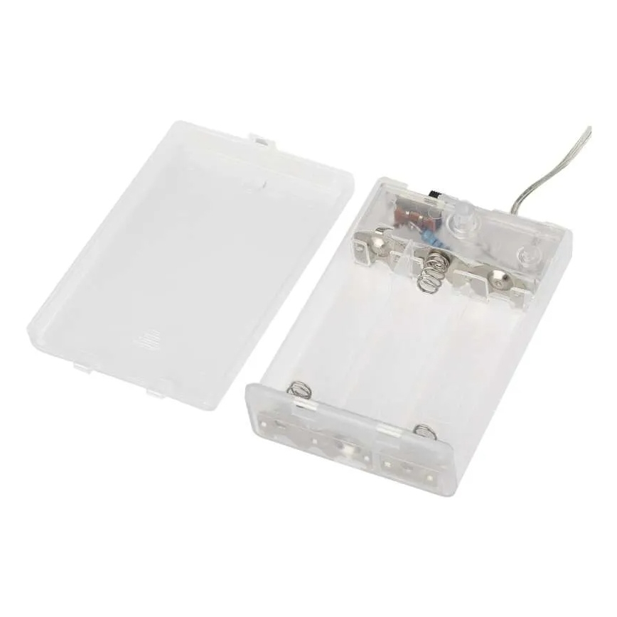 Рождественская LED-гирлянда, 40 светодиодов, питание от 3×AA, длина 1,5 м, тёплый белый свет