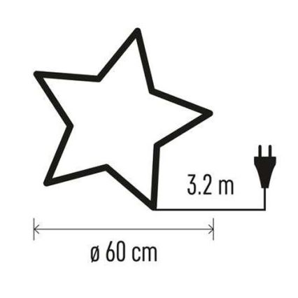 Рождественское украшение 1xE14/25W/230V ⌀ 60 см серебряное