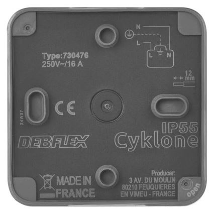 Розетка для вологого середовища IP55