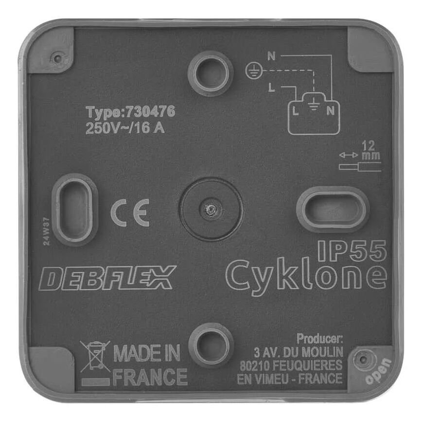 Розетка для вологого середовища IP55