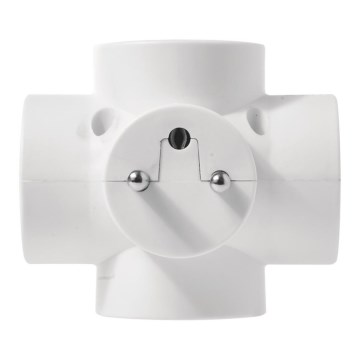 Розетка-розгалужувач 4x10A/250V kulatá