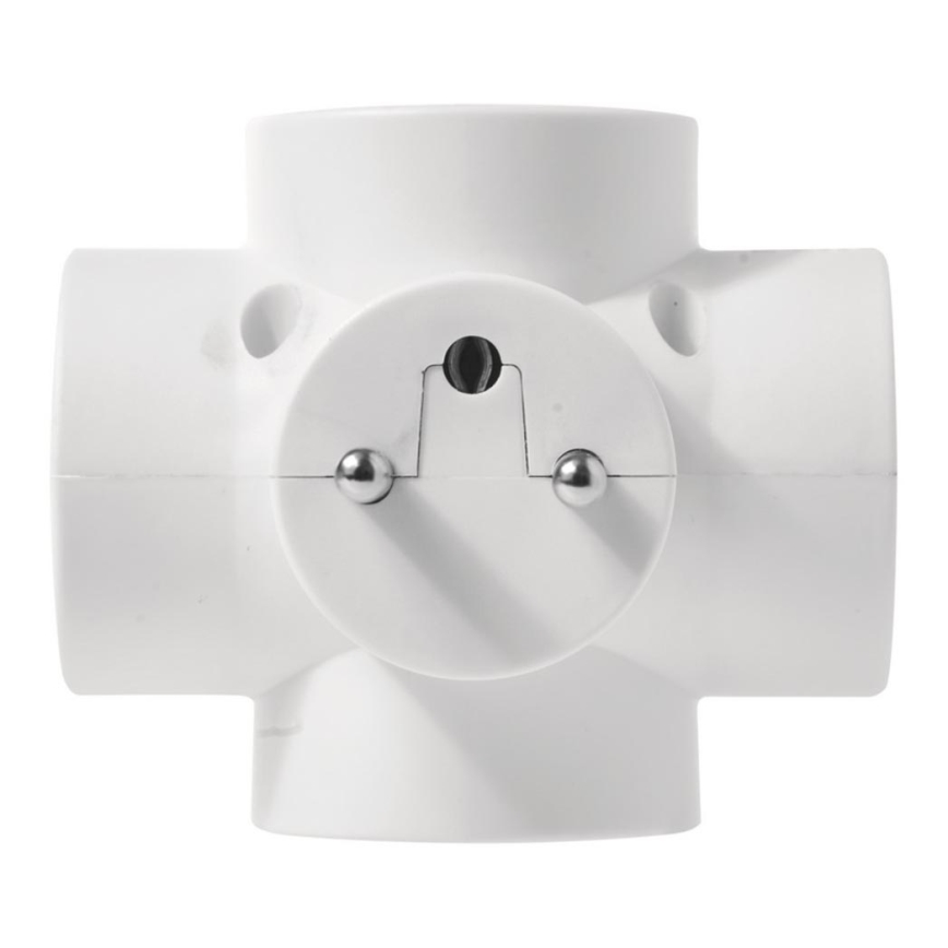 Розетка-розгалужувач 4x10A/250V kulatá