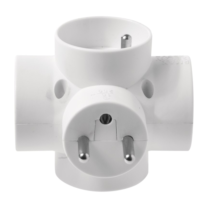 Розетка-розгалужувач 4x10A/250V kulatá