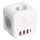 Розетка-розгалужувач з вимикачем LINEA 3x230V + 4xUSB A/C білий