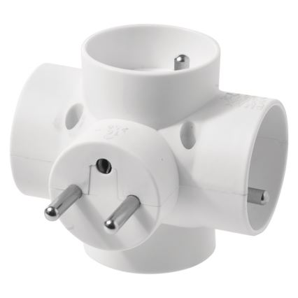 Розетка-розгалужувач 4x10A/250V kulatá