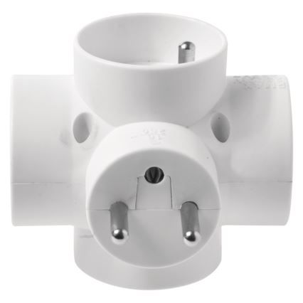 Розетка-розгалужувач 4x10A/250V kulatá