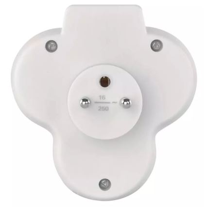 Розетка-розгалужувач з вимикачем 3x10A/230V