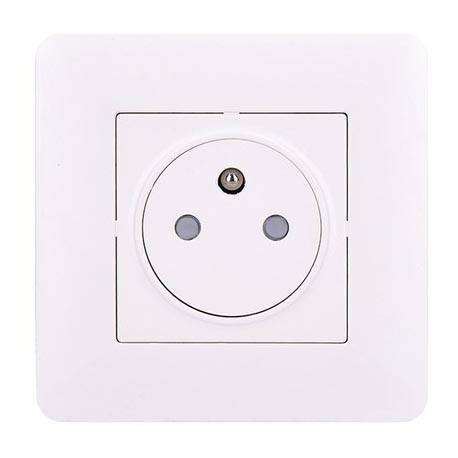 Розетка SLIM PUSH белый