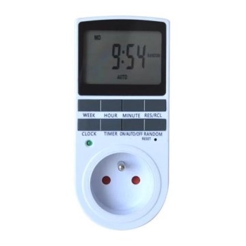 Розетка з таймером цифрова тижнева 16A/230V