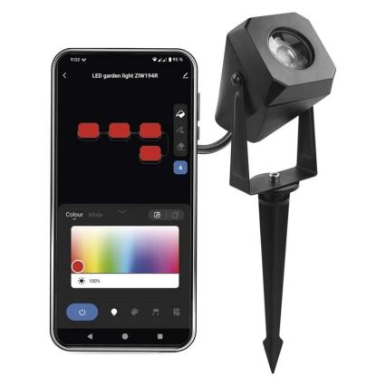 LED RGBIC Вулична лампа з регулюванням яскравості GoSmart - розширення LED/1,5W/230V 3000-6500K IP65 Wi-Fi Tuya