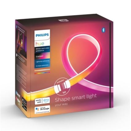 Розширювальний набір LED стрічки з регулюванням яскравості Philips Hue White And Color Ambiance 1м LED/12,3W/230V