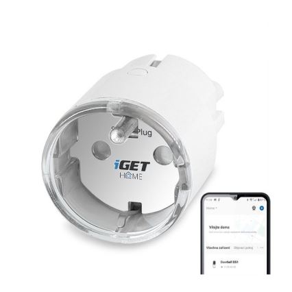 Розумна розетка з вимірюванням споживання 3680W/230V Wi-Fi Tuya