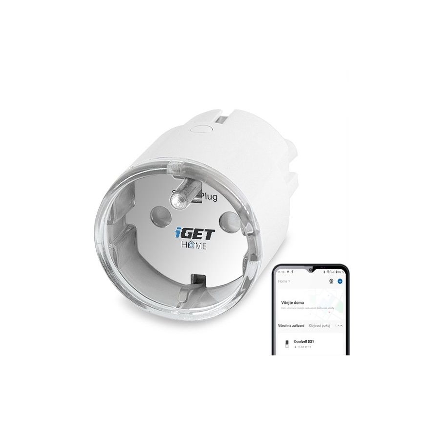 Розумна розетка з вимірюванням споживання 3680W/230V Wi-Fi Tuya