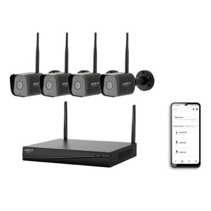 Розумна система відеоспостереження + 4 камери з сенсором 2K+ 12V IP65 Wi-Fi Tuya