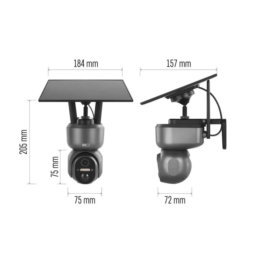 Розумна сонячна камера з датчиком GoSmart, 4G/LTE, 10400 мА·год, 5 В, IP65, Tuya